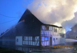Gebäudebrand Altstrimmig