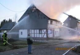 Gebäudebrand Altstrimmig