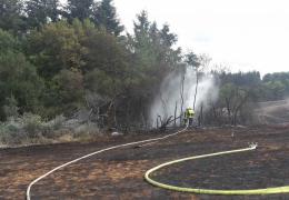Flächenbrand groß Sosberg Hängeseilbrücke Geierlay