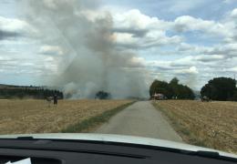 Flächenbrand groß Sosberg Hängeseilbrücke Geierlay